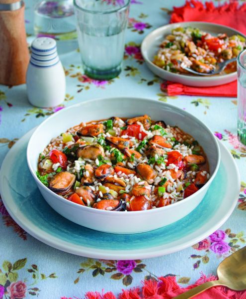 Μυδοπίλαφο με τραχανά & ντομάτα | imommy.gr