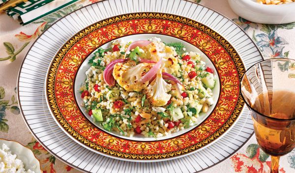 Ζεστή σαλάτα με πλιγούρι και ψητό κουνουπίδι | imommy.gr